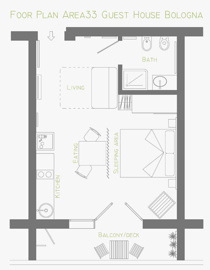 Area33 Guest House Bologna Exterior photo